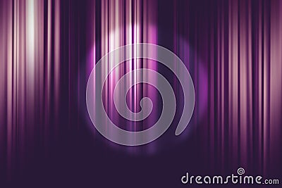 Spotlight on purple movie theater curtains background Stock Photo