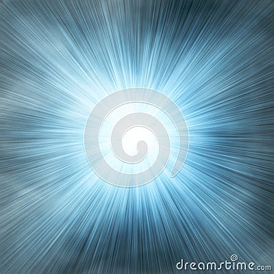 Spotlight single blue on smog background Stock Photo