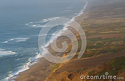 Different scenarios in the world point Reyes sea shore Original sand dunes Stock Photo