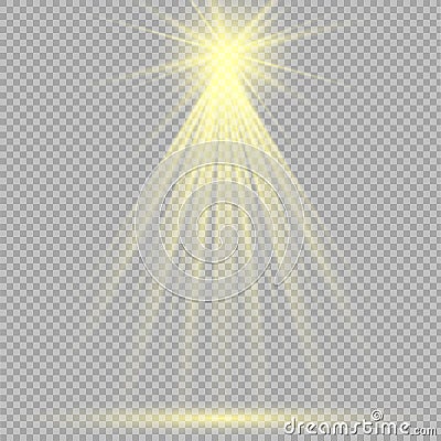 Spotlights scene light effects. Vector illustration Vector Illustration