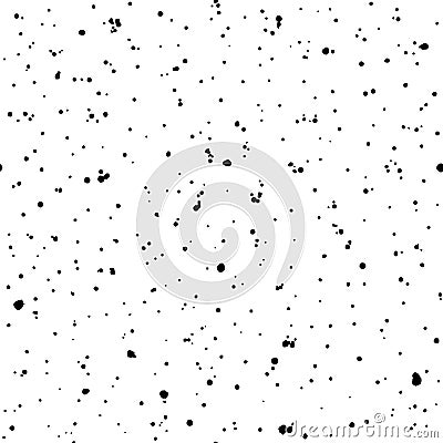 Ink splash, splatter seamless pattern, vector paint blobs Vector Illustration