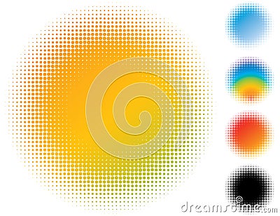 Spotted gradient flash. Vector Illustration