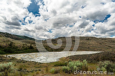 Spotted Lake in Okanagan valley Stock Photo