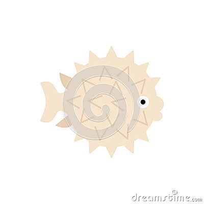 Spotted Puffer isolated. Vector illustration Vector Illustration