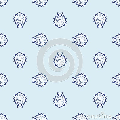 Spotted Puffer pattern seamless. Baby fabric texture Vector Illustration