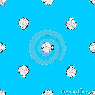 Spotted Puffer pixel art pattern seamless. 8 bit Baby fabric texture Vector Illustration