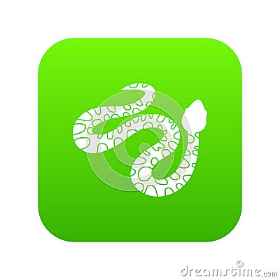 Spotted snake icon digital green Vector Illustration