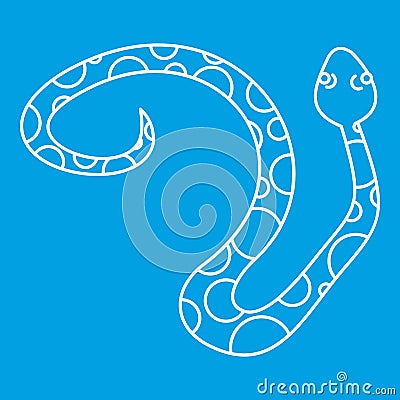 Spotted snake icon, outline style Vector Illustration