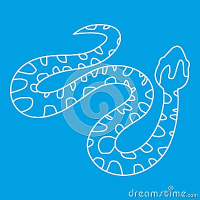 Spotted snake icon, outline style Vector Illustration