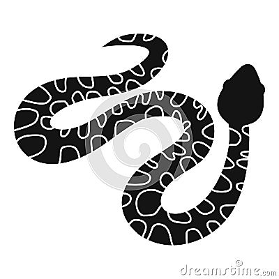 Spotted snake icon, simple style Vector Illustration