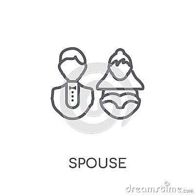 spouse linear icon. Modern outline spouse logo concept on white Vector Illustration