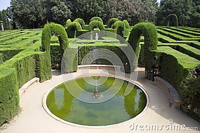 Spout in labyrinth Stock Photo