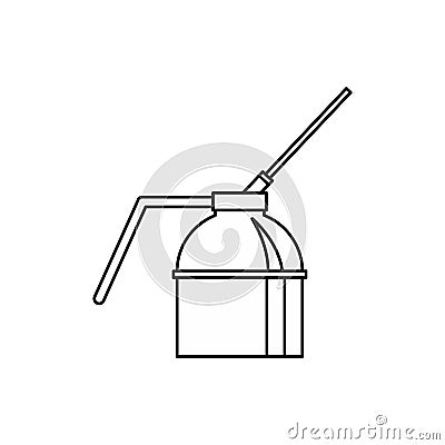 Spout oiler can applicator icon, outline style Vector Illustration