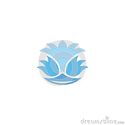 spout water splash blue simple logo vector Vector Illustration