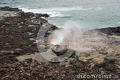 Spouting Horn, Kauai Stock Photo