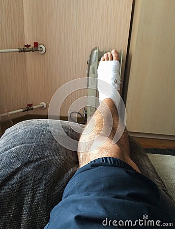 Twisted ankle Stock Photo