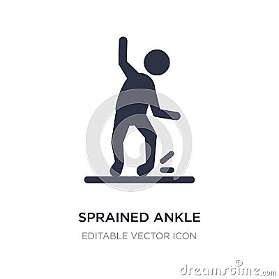 sprained ankle icon on white background. Simple element illustration from Sports concept Vector Illustration