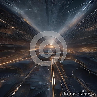 A sprawling, interconnected network of data streams visualized as a sprawling, intricate web3 Stock Photo