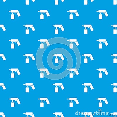 Spray aerosol can bottle with a nozzle pattern seamless blue Vector Illustration
