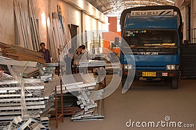 Spray booths factory in China Editorial Stock Photo