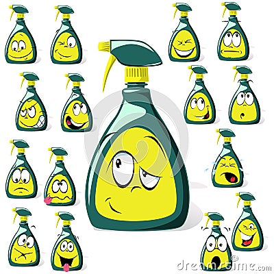 Spray bottle cartoon Vector Illustration