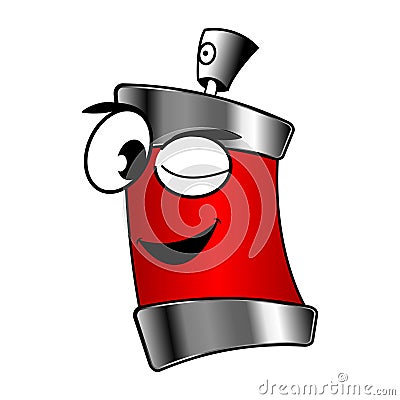 Spray can cartoon Vector Illustration