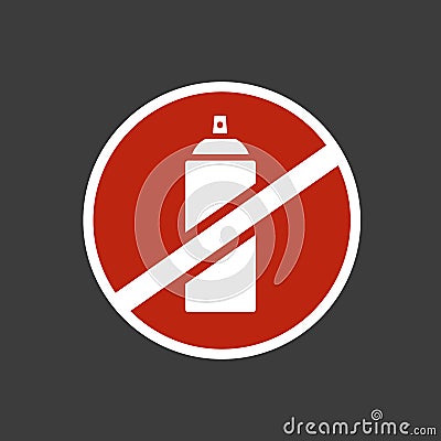 Spray can color Icon icon flat web sign symbol logo label Vector Illustration