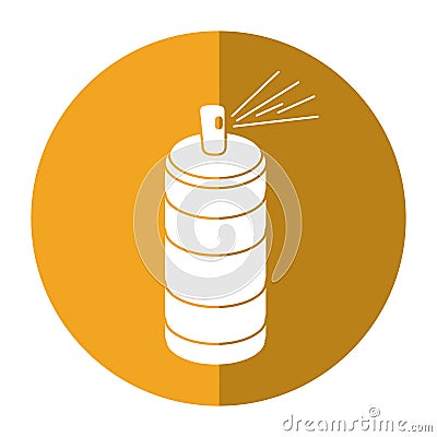 Spray can container icon shadow Vector Illustration