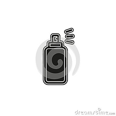 spray can icon, graffiti aerosol bottle, vector bottle, art symbol Stock Photo