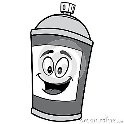 Spray Can Mascot Illustration Vector Illustration