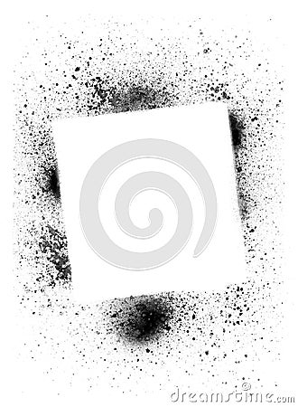 Spray can splatter design elem Stock Photo