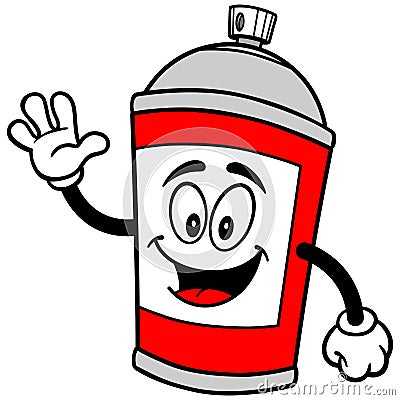 Spray Can Waving Vector Illustration