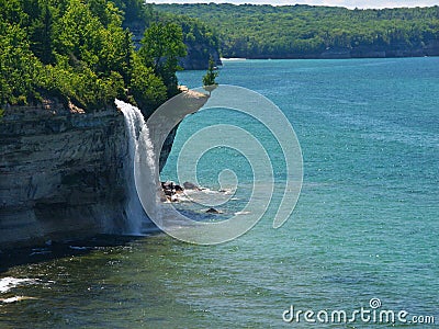 Spray Falls - Michigan UP Stock Photo