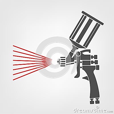 Spray Gun Icon Vector Illustration