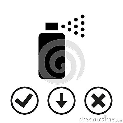 Spray icon stock vector illustration flat design Vector Illustration