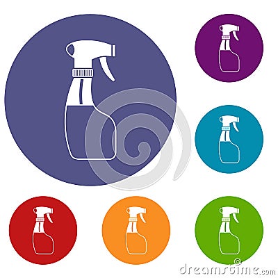 Spray icons set Vector Illustration