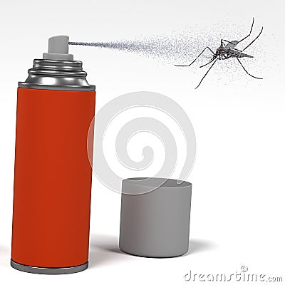 Spray killing insect Stock Photo