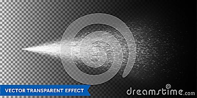 Spray mist background, water jet atomizer. Spray splash on transparent background Vector Illustration