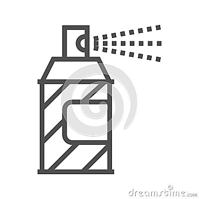 Spray paint line icon Vector Illustration