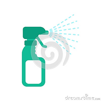 Spray and splash drops of water. Cleaning accessory Vector Illustration