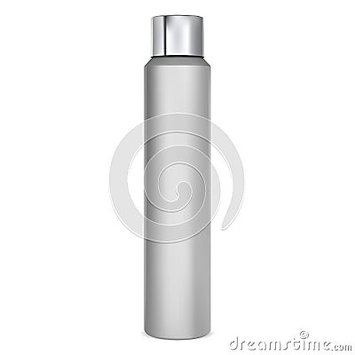 Spray tin mockup. Aluminium deodorant tube blank Vector Illustration