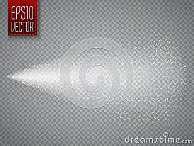 Spray vector effect on transparent background. Vector Illustration