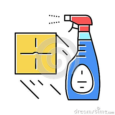 sprayer for cleaning tile color icon vector illustration Vector Illustration