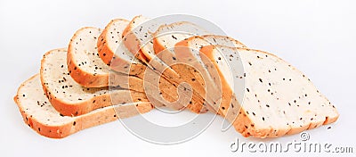 Spread slice brown wholewheat bread Stock Photo