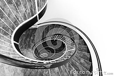 Sprial staircase forming a beautiful shell pattern Stock Photo