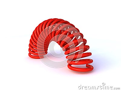 coiled spring Stock Photo