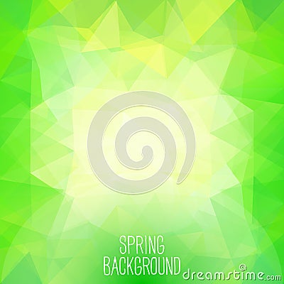 Spring abstract polygonal background. Can be used for wallpaper, pattern fills, web page background and mobile interface template Vector Illustration