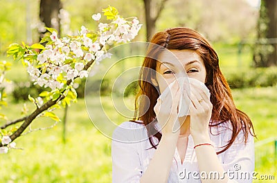 Spring allergy Stock Photo