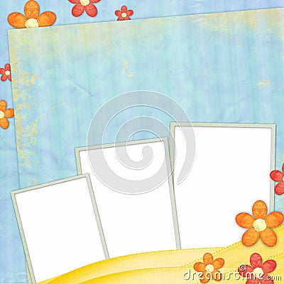 Spring background with frames Stock Photo