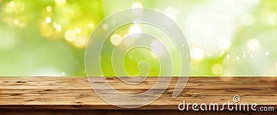 Spring background in front of a wooden table Stock Photo